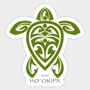 Green Tribal Turtle  / Ho'okipa Maui Sticker